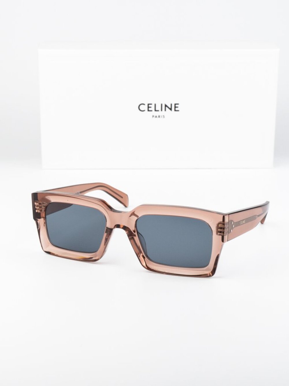 Celine Men Sunglasses Pink Blue Rectangle CL40280U 74V NEW AUTHENTIC